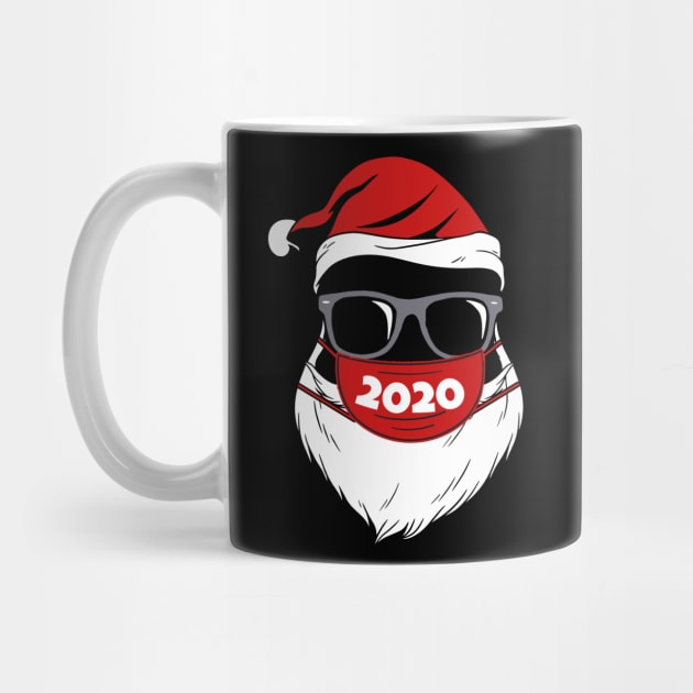 Santa With Face Mask Christmas 2020 Xmas Family Pajama Gift by tobzz